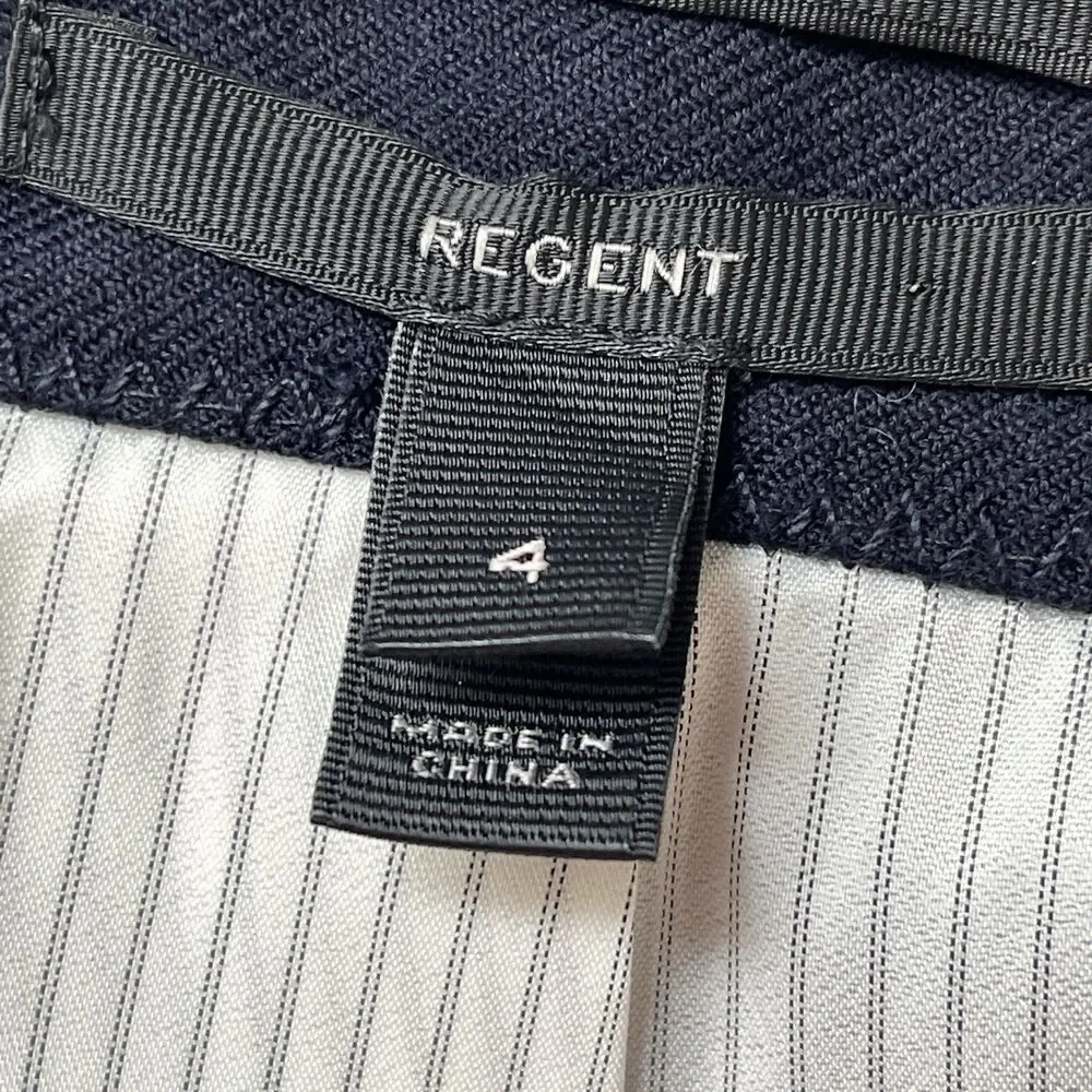 J. Crew J.Crew Regent Women's Blazer Size 4 Navy Blue 98% Wool Long Sleeve